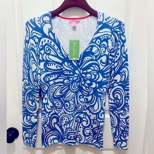 NWT LILLY PULITZER ADELAIDE SWEATER RESORT WHITE CURRENT AFFAIR ALL SEASONS